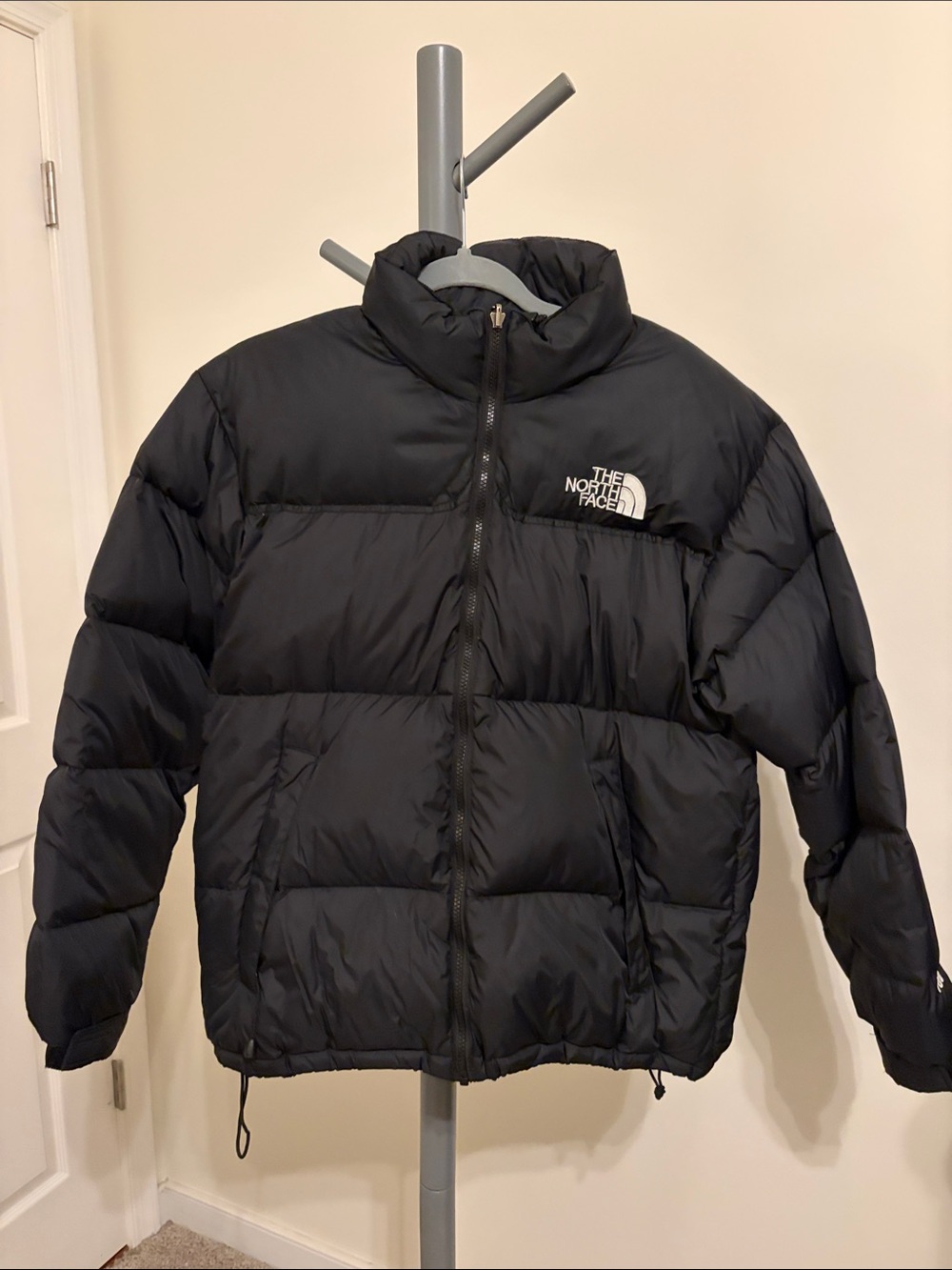 The North Face Men's Black Puffer Jacket with Logo